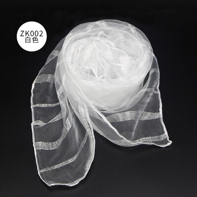 

Factory direct childrens show silk scarf kindergarten dance square towel solid color nylon yarn yarn scarf wholesale ZK002