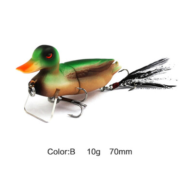 

3D Duck Topwater Fishing Lure Floating Artificial Bait Floating Bait With Hooks Hard Fishing Wobblers Tackle Fishing Accessories