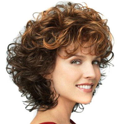 

Gradient Ramp Double Colors Small Curl Wig