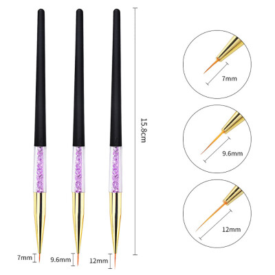 

〖Follure〗3pcs Nail Art Dotting Manicure Painting Drawing Polish Brush Pen Tool