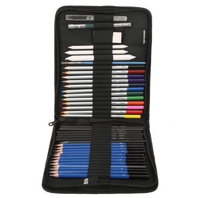 

Greensen 40PCS Professional Artist Water-Soluble Sketching Drawing Colored Pencil Set Art Supplies