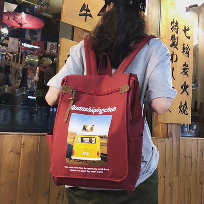 

Harajuku Style School Bag Female Korean Edition High School Simplified Sen Department Ins Super-hot Shoulder Bag Chao Brand Female