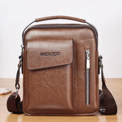 

Tailored Men Vintage Shoulder bags Crossbody Bags Retro Zipper Handbags