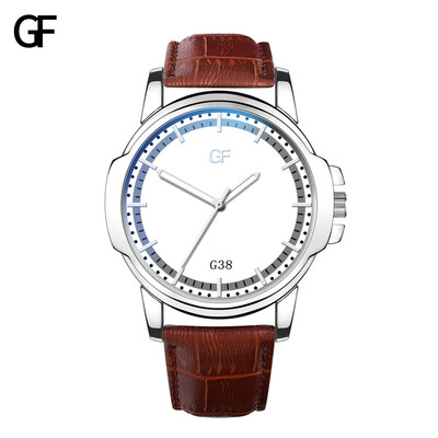 

Gobestart Fashion High-End Mens Quartz Letter Leather Watch Pointer Light Series Men