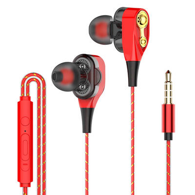 

S1 Dual Drive Earphones Headset In Ear 35mm Wired Gaming Earbuds with Mic