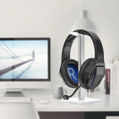 

Plastic Headphone Holder Aluminum Alloy ABS Stand Detachable Stable Desktop Bracket with Sticker for Wired or Wireless Gaming Head