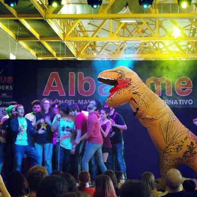 

Party Adult Inflatable Dinosaur Costume T Rex Halloween Cosplay Suit Camel
