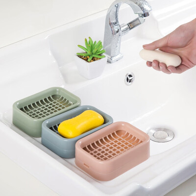 

DIHE Nordic Style Double Deck Soapbox Lechate Board Shower Soap Dispenser 1PC