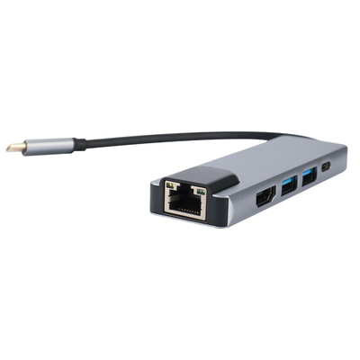 

For Type-C LAN HD Multichip Interconnect USB PD Charger Port Hub 5 In 1 Adapter