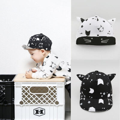 

Cotton Toddler Child Baby Infant Boy Girl Beret Sun Cap Cute Cat Baseball Hat