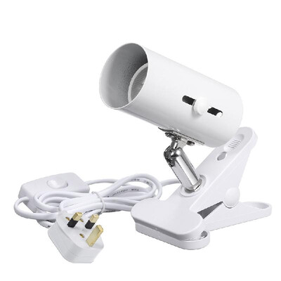 

85-265V 300W UVB Pet Light Holder Clamp Lamp Fixture Solid Ceramics Socket&Iron Shell 360° Adjustable Habitat Lighting&Cer