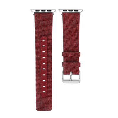

Canvas Leather Adjustable Watch Band Wrist Strap for iWatch Series 1 2 3