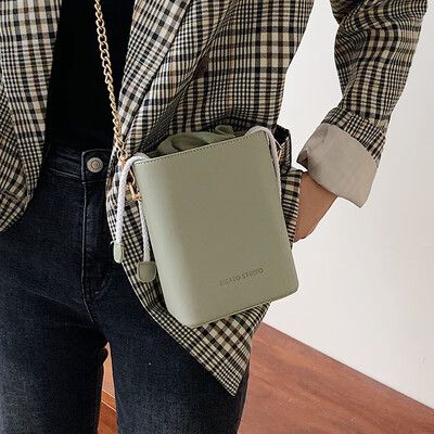 

Simple bucket bag female 2019 new Korean version of the wild ins super fire slung mini bag chain shoulder bag