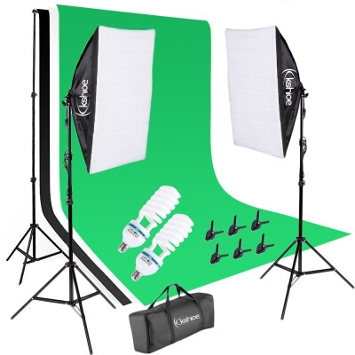 

Photography Background Studio Backdrop 135W Softbox Continuous Lighting Kit US