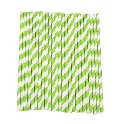 

25Pcs Colorful Striped Paper Drinking Straws for Party Wedding Supplies