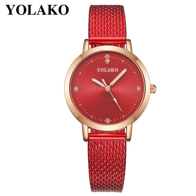 

YOLAKO Watch Ultra Thin Plastic Leather Watch Fashion Women Dress Watch Casual Ladies Quartz Wristwatches Relogio Feminino 533