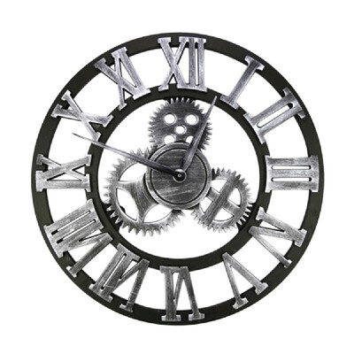 

Retro Decorative Wag-On-The-Wall 3D Vintage Steampunk Gear Handmade Wooden Wall Clock