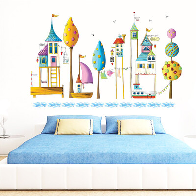 

〖Follure〗DIY Cartoon House Removable Wall Decal Family Home Sticker Mural Art Home Decor
