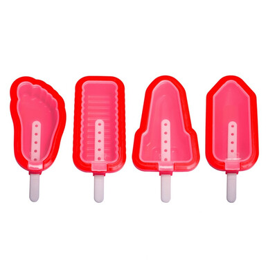 

Silicone Ice Cream Mold Makers Chocolate Fruit DIY Molds Ice Cube Moulds Dessert Molds Tray With Popsicle