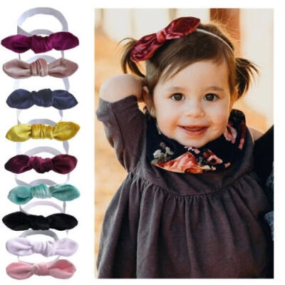 

Toddler Kids Baby Girls Bunny Rabbit Bow Knot Turban Headband Hair Band Headwrap Hair Accessories