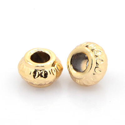 

Nickel Free & Lead Free Unfading Golden Alloy European Beads Large Hole Rondelle Beads Golden 85x55mm Hole 4mm