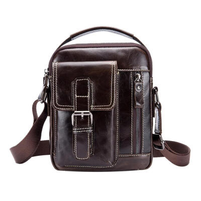 

Men Casual Handbags Genuine Leather Shoulder Bags Business Crossbody Packs