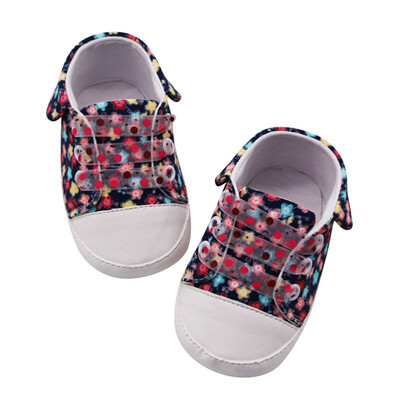 

Baby Shoes Baby Girls Breathable Floral Print Anti-Slip Shoes Canvas Sneakers Soft Soled First Walkers