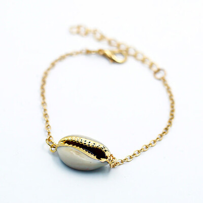 

Fashion Gold Plated Beach Shell Bracelet Unisex Pair Hand Chain