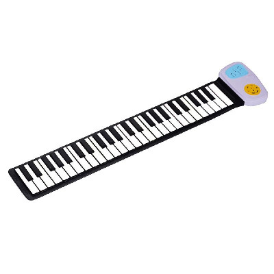 

49 Key Speaker Hand Roll Up Piano Portable Folding Electronic Soft Keyboard Kid Music Toy