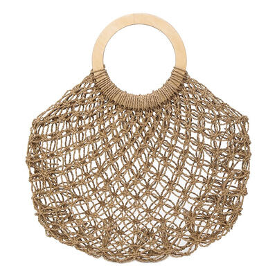 

Straw Hollow Handbags Rattan Women Summer Boho Beach Holiday Weave Totes