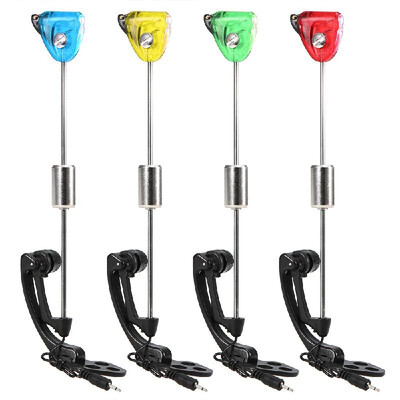 

Lixada 4 PCS Set LED Hanger Sensor Swinger Illuminated Fishing Swingers in Cases Bite Indicator Carp Fishing Wiggler Fishing Tackl