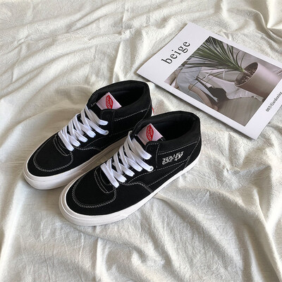 

Siyi retro port wind chic high canvas shoes female students Korean version of Harajuku Korean version of ulzzang shoes