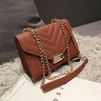 

On the new small bag girl 2019 new Chaohan version of the simple chic chain bag small square bag 100 shoulder oblique satchel bag