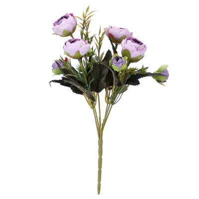 

9 Peonies European Silk Rose Artificial Flower Shooting Prop Table Ornament