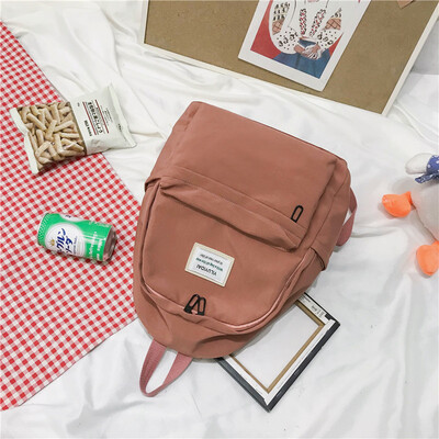 

Schoolbag female ins Korean version of high school students campus simple backpack ancient shoulder bag
