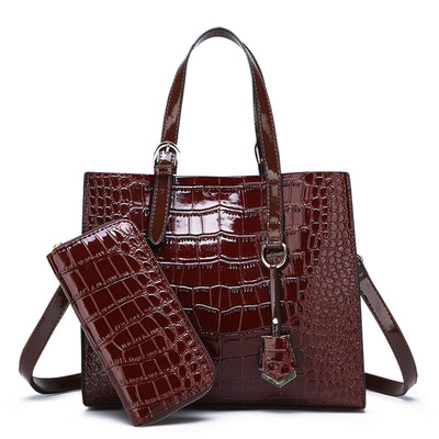 

New womens bag European&American fashion mother bag two-piece large capacity ladies shoulder diagonal bag