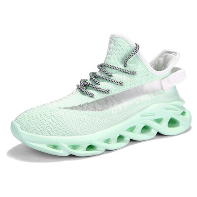 

Cross-border mens shoes summer breathable flying woven coconut shoes trend reflective casual knife shoes sports running shoes