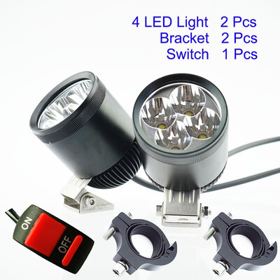 

2Pcs Motorcycle Headlight 12V 40W 4800LM U2 LED Chip High Brightness Motorcycle Driving Auxiliary lights Fog Lamp Spot Headlamp