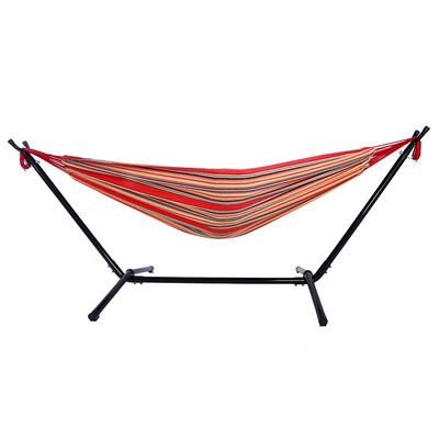 

Portable Outdoor Polyester Hammock Set Garden Swing Set indoor Swing Bed Spreader With Space Saving Steel Stand