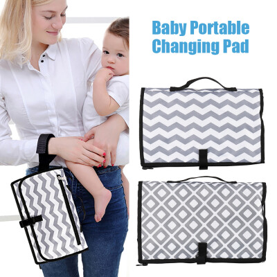 

Baby Portable Changing Pad - Diaper Clutch - Lightweight Travel Station Kit for Baby Diapering - Entirely Padded