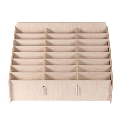 

Wooden Mobile Phone Management Storage Box 24-Grid Desktop Multi Phone Rack