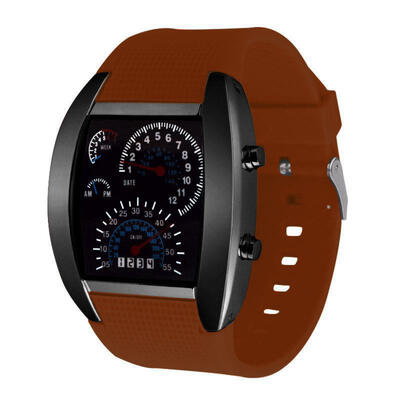 

Mens Digital Watch Stylish Dashboard Dial Wristwatch