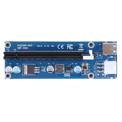 

PCI-E1X to 16X Extender Riser Card 6Pin DC-DC USB30 Cable for Mining