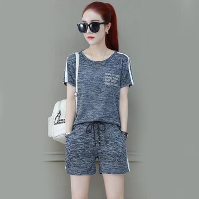 

2PCSSet Women Sports Suit Top Pant Outfit Yoga Workout Clothes Tracksuit New