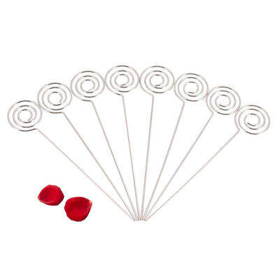 

50 x Silver DIY Craft Metal Round Wires Photo Card Picture Memo Paper Note Display Clip Holders picture clip holders