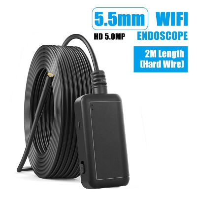 

F220 55mm Industrial Endoscope WiFi Borescope Inspection Camera Built-in 6 LEDs IP67 Waterproof for iOSAndroid Smartphones