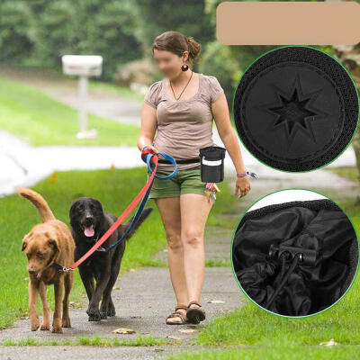 

Greensen Doggy Poop Bag Holder Zipper Dog Waste Bag Pouch Leash Attachment for Walking Training