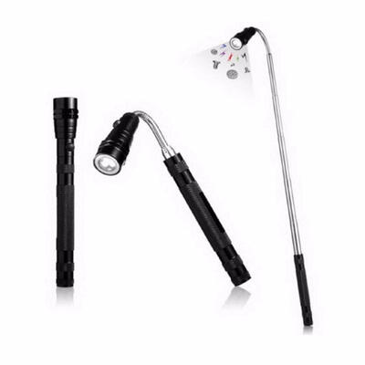 

ZHISHUNJIA 250 Lumen 3 LED Flexible Flashlight with Magnetic Head - Button Battery Powered