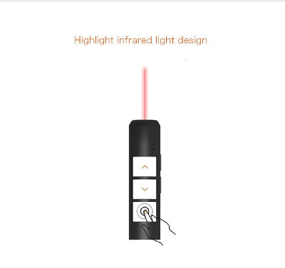 

PP932 Wireless Presenter PPT Flip Pen Present Remote Controller Rechargeable 50m Slide Advancer Laser Pointer for School Buisness