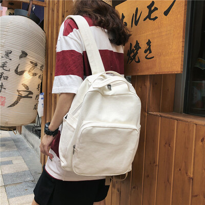 

Playing with schoolbag girls Korean high school girls backpack ins wind Joker college students fashion backpack girls tide